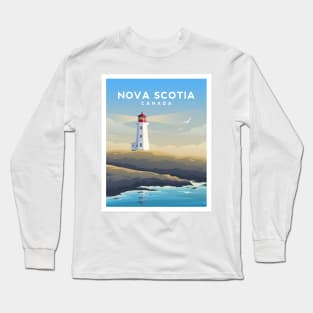 Nova Scotia, Canada - Peggy's Cove Lighthouse Long Sleeve T-Shirt